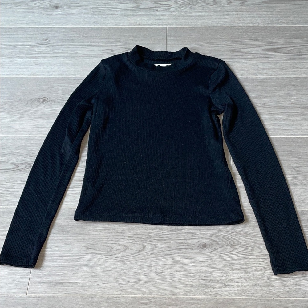 Black Ribbed Kid’s Sweater - Picture 2 of 6